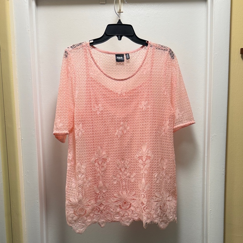 Rafaella Coral Lace Blouse